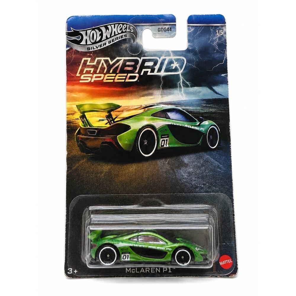 Hot Wheels Silver Series Hybrid Speed McLaren P1 Green Diecast Sealed 1:64 #3/5